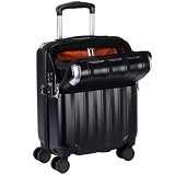 [トラベリスト]キャリーケース ジッパー トップオープン ブレーキ付き レスト 23L ブラック