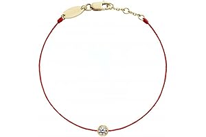 Red Thread, Rose Gold, Silver, and Zircon Pure String Redline Bracelets for Women