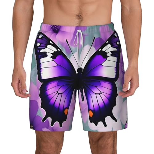 Bañador de hombre transpirable y ligero con estampado de mariposas