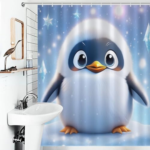 Rideau de douche manchot en polyester lavable 152x183cm