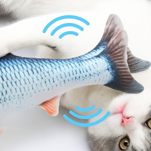 Brinquedo de Gato Peixe Elétrico USB