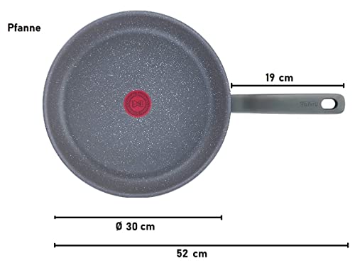 Tefal G13412 Healthy Pfanne 30cm, UVP 89€, Edelstahl Bratpfanne Antihaft-beschichtet , Extra Kratzfest, Spülmaschinenfest, rutschfester Griff, FÜR ALLE HERDARTEN, Grau – Bild 4