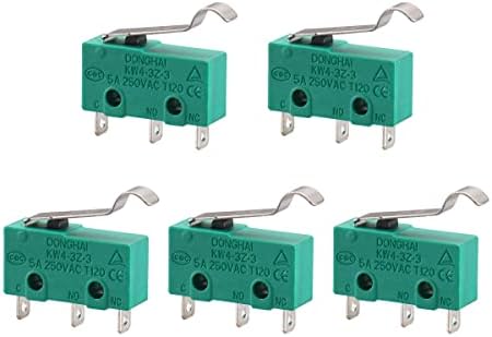 Baomain Micro Switch Hinge Lever Switch KW4-3Z-3 for Mill CNC AC 125V 5A 5pcs