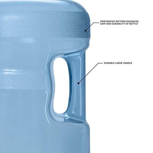 Image of Brio 5 Gallon Plastic Crown Cap Reusable Water Bottle Container
