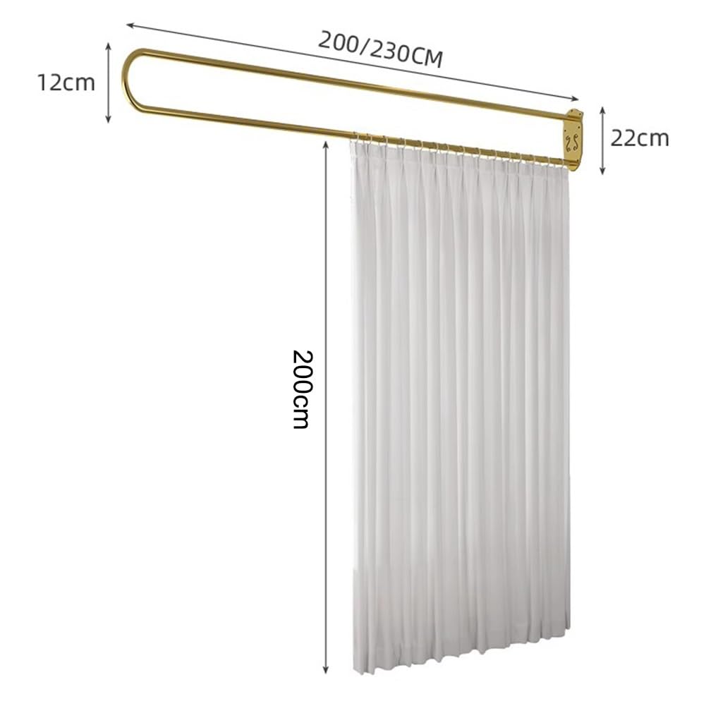 Paravent jaune avec support en métal U S - Fixation murale - Idéal pour salon, chambre à coucher, salon - 230 cm