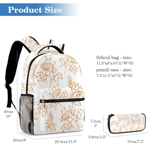 Sac à dos en coton fleuri pour le campus et les sorties quotidiennes des étudiants - 2
