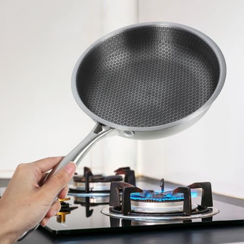 Mini poêle en acier inoxydable nid d'abeille pour cuisson des œufs - 6