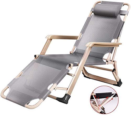 Chaise longue de jardin pliable grise pour petits balcons et terrasses