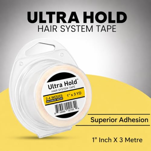 Image of Ultra Hold Waterproof Hair Patch Tape (1 inchx3 Yards /3 Meters)| Double-Sided Transparent Wig Tape for Men & Women | Strong Hold 2-4 Weeks | Easy to Use & Clean | Invisible Wig Patch for Hair Systems