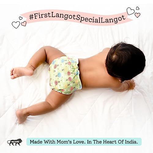 Image of SuperBottoms DryFeel Baby Langot 0-6 months l Organic Cotton Modern Baby Nappy l Mess-free Langot with Gentle Elastics l Super DryFeel Top Layer l Diaper-free Time Essential | 3 Pack