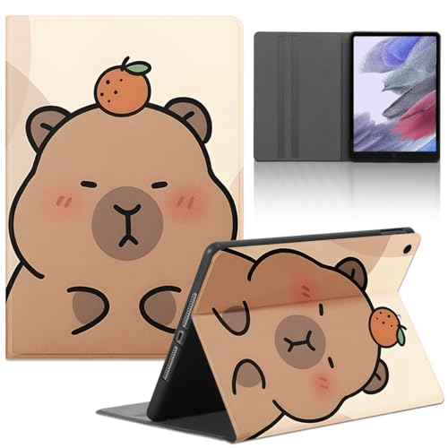 Tablet Cover per iPad 10,2' 2021/2020/2019 Modello 9/8/7 Generazione, Carino Anime Capybara Modello Cover con Funzione Pelle PU Holder Flip con Ultra Sottile Antiurto Regolabile Protezione Case