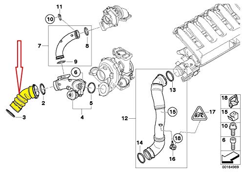 Brand New Intercooler Turbo Boost tubo flessibile