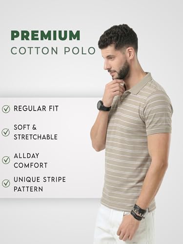 Image of fanideaz Branded Mens Half Sleeve Cotton Striped Polo T-Shirt for Mens || Polo Tshirt for Men || Branded Tshirt for Men