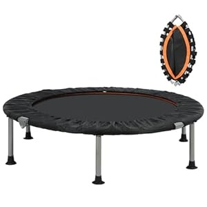 Panana Foldable Mini Trampoline Fitness Trampoline Rebounder, Exercise Trampoline for Adults Indoor/Garden Workout, 440lbs Capacity