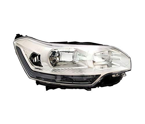 GV-ZONE headlight right side headlamp passenger side headlight assembly projector front light car lamp car light chrome lhd headlights compatible with citroen c5 2008 2009 VP1452P