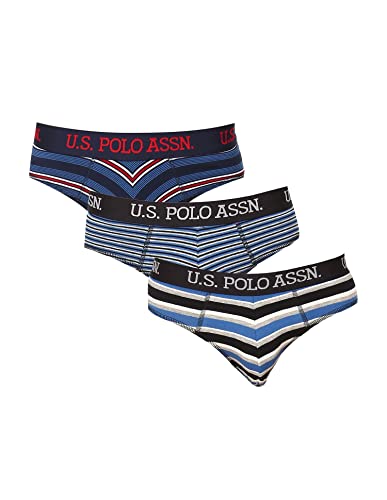 Image of U.S. Polo Assn. Stripe Cotton Spandex I001 Briefs - Pack Of 1