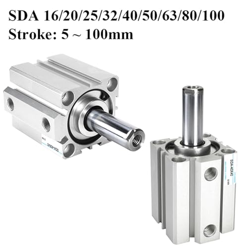Cilindro neumático compacto SDA 20 de doble efecto y carrera de 30mm para actuadores de aire 3