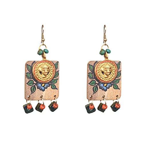 Image of Handcrafted Boho & Ethnic Earrings for Women - Wooden & Brass Statement Designs in Loop, Swing & Motif Styles