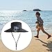 Vaveren Solar Fan Hat with 3 Wind Speeds Breathable Fishing Cap with Fan Bucket Hat for Hiking Camping Travel, Black