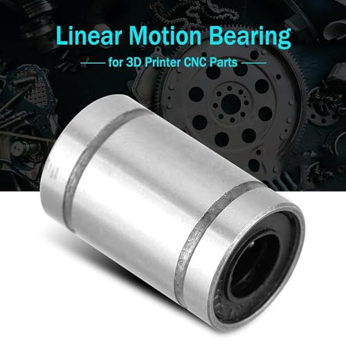 Image of 8-Pack LM6UU Linear Motion Bearings 6mm ID 12mm OD 19mm Length Ball Bushing CNC Router 3D Printer Reprap Slide Shaft Guide for Smooth Linear Motion Chrome Steel Construction