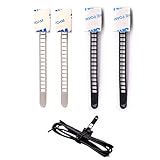 [Fácil de usar] Abrazaderas cables cinta de doble cara, resistente y duradera. El adhesivo se puede fijar de forma estable y garantizar la estabilidad del cable, no es necesario perforar agujeros o tornillos en la pared.