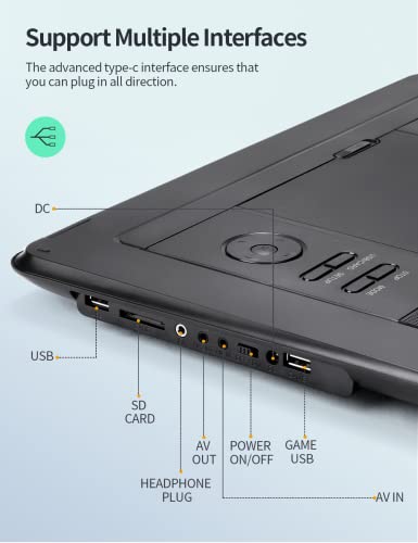 YOTON Lettore DVD portatile da 17,5 con schermo