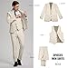 Diaryan Men's Suits Linen Beige Big and Tall Suit for Men Beach Wedding Prom Suits Grooms Tuxedos Mens Tux Jacket Vest Pant L