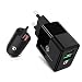 Produktbild Wicked Chili 20W Dual USB Netzteil und 30W Dual KFZ USB Ladegerät kompatibel mit iPhone 14, 13, 12, 11 (Pro, Max, Plus, Mini) XS, X, 8 SE 2020 und geeignet für Samsung Galaxy - 50W Fast Charge Set