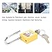 Lockout Lock, 38mm Nylon Safety Padlock with writable Label for Chemical Power Industrial tagout Applications (Yellow)