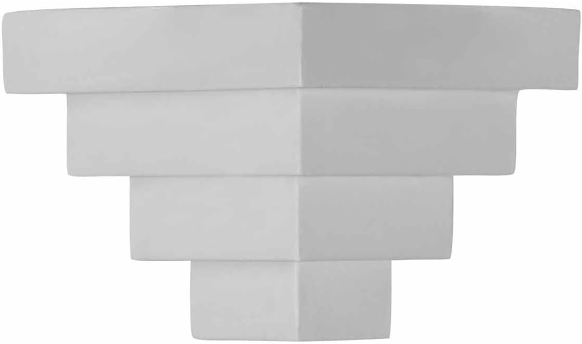 Ekena Millwork MOC04X04ER-CASE-4 Outside Corner for Moulding MLD04X04X06ER (4-Pack), 4 1/4"P x 4 1/4"H, Primed, 4 Pack