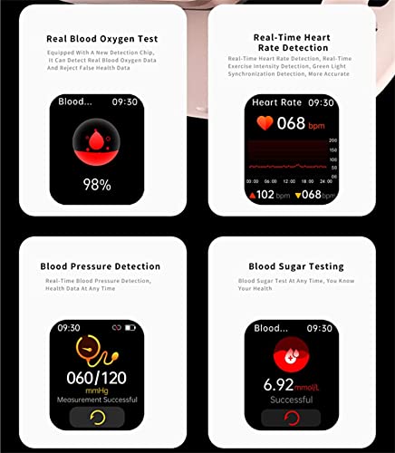 2023 New F57L Blood Glucose Monitoring Smartwatch,Fashion Smartwatch,Non-Invasive Blood Glucose Test Smart Watch,Fitness Tracker With Blood Pressure,Heart Rate Monitor, Calorie Step Counter (Pink) #TOP5