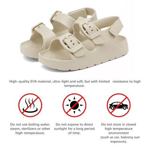 chaychax toddler boys girls double buckle sandals children39s adjustable back strap water sandal