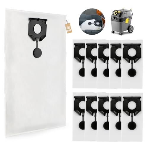 10 Stück für Kärcher NT 30/1 Staubbeutel für Kärcher NT 40/1/NT 50/1 Staubbeutel Ersatz Nass Trockensauger Staubsaugerbeutel Staubsauger Zubehör (2.889-154.0)