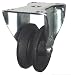 Mapp Caster Q5230R01VG, 3" x 1-1/4" V-Groove Cast Iron Rigid Caster - 225 lbs Capacity