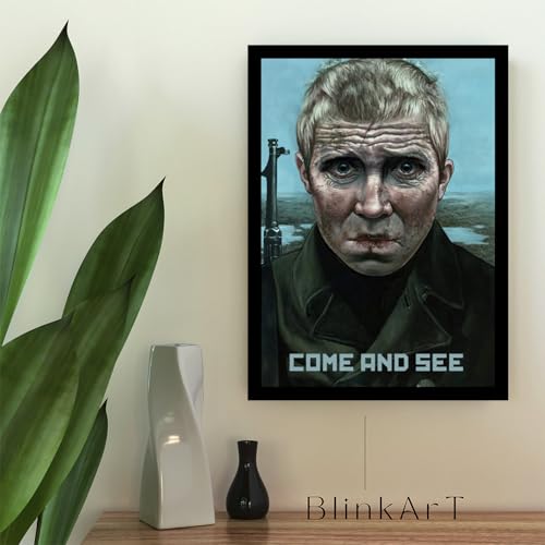 Image of BLINKART Come And See (1985) Movie Poster Frame 8x12 Inch | Premium 300 GSM Paper Wall Print | Vintage Film Artwork for Home, Bedroom, Living Room, Office | Framed Photo Decor