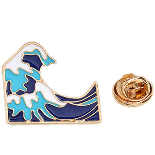 Preisvergleich Produktbild Zonfer Ocean Wave Broschen Pins Kleidung Rucksack Tasche Accessoires Schmuck