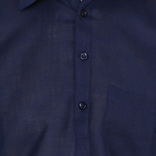 Traje Pathani de lino contra el calor veraniego conjunto azul marino comodo 4
