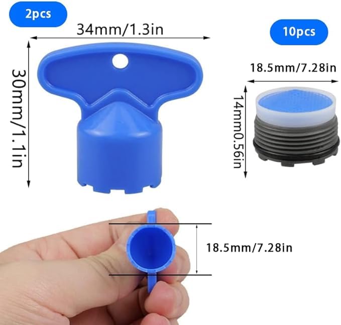 18,5 mm Aerator do kranu 10 sztuk filtrów do zlewu Aerator z 2 przyciskami do aeratora oszczędzania wody filtr przeciwbryzgowy do kranu do łazienki kuchni