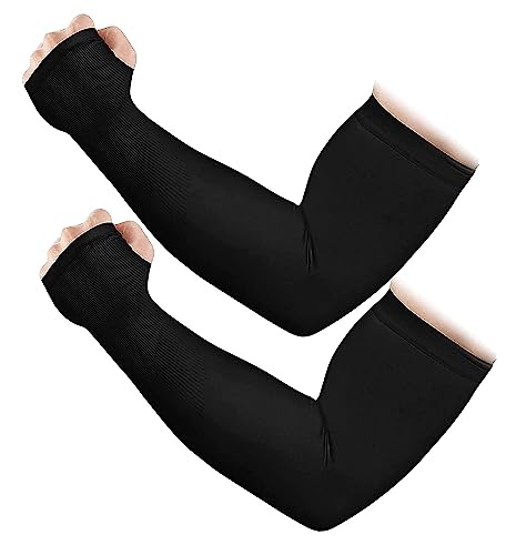 Image of MIZUNA Sun Protection Arm Sleeves Hand gloves For Men & Women,Thumb Holes UPF 50 Arm Cover for Biking,Cricket,Cycling, Golf, Outdoor Sports