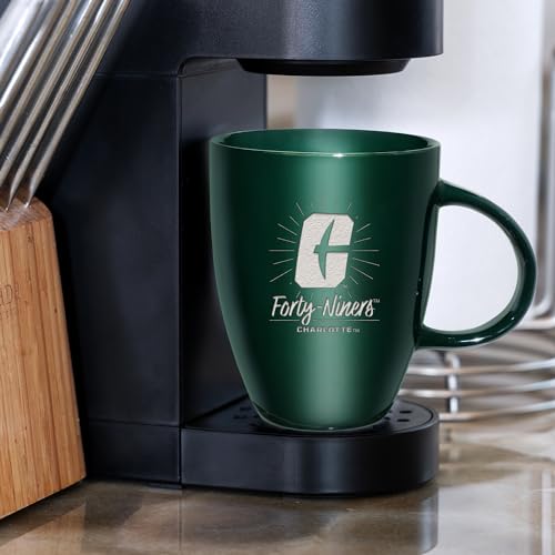 Rico Industries NCAA North Carolina-Charlotte 49ers Sunburst Green 18oz Laser Engraved Ceramic Lustre Mug - image 2