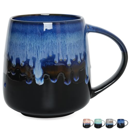 Bosmarlin Extra Large Ceramic Coffee Mug, 23 Oz, Microwave and Dishwasher Safe, Big Oversized Tea Cup, Reactive Glaze (Blue) Bosmarlin Extra Large Ceramic Coffee Mug, 23 Oz, Microwave and Dishwasher Safe, Big Oversized Tea Cup, Reactive Glaze (Blue)