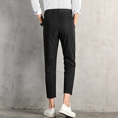 Men Classic Business Comfort Pant Straight Leg Flat Front Tapered Suit Pant Ultra Lightweight Solid Color Trousers4