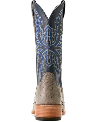 ARIAT Men's Futurity Relentless Exotic Ostrich Western Boot Square Toe - 10053826 11 EE US Grey3