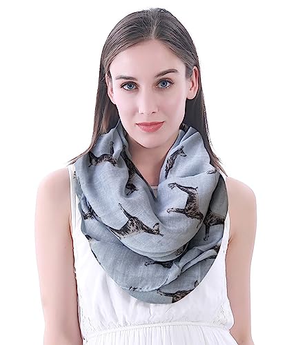Lina & Lily Doberman Pinscher Dog Print Women's Infinity Scarf Lightweight