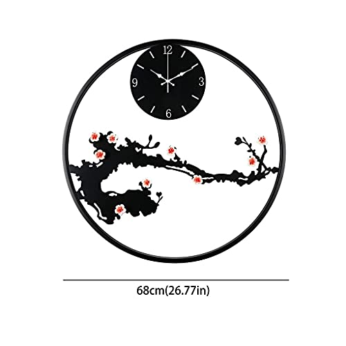 Horloge Murale Style Chinois Prune Idéale Décoration Salon - 4
