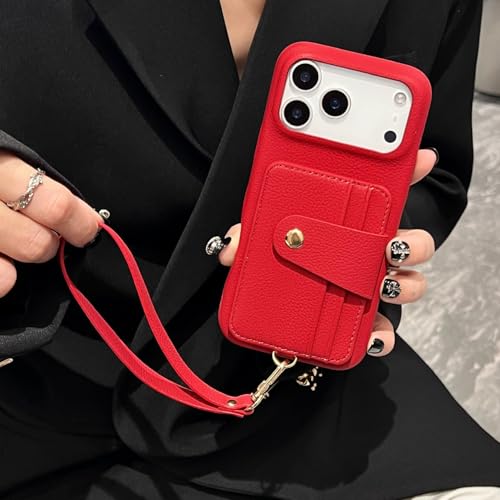 RNOZX For iPhone 16 Pro Max�p���U�[���}���`�J�[�h�X���b�g�t���X�}�z�P�[�X�A�}�O�l�b�g���o�b�N���A�E�H���b�g�J�o�[�A�X�g���b�v�t���iFor iPhone 16 Pro Max/LZDH�Ή��j