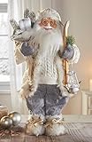 figur weiß gold Santa-Claus-Figur 