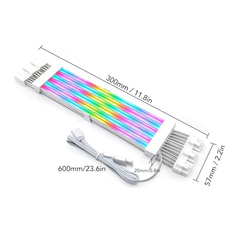 Câble PC GPU carte mère éclairage RVB bande LED tuning PC gaming