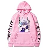 zhedu Japón Anime Satoru Sudaderas con Capucha Sudadera Casual Anime Pulóver Estampado Suelto Manga Larga Hombres Sudadera con Capucha Ropa De Calle (M,Color 04)