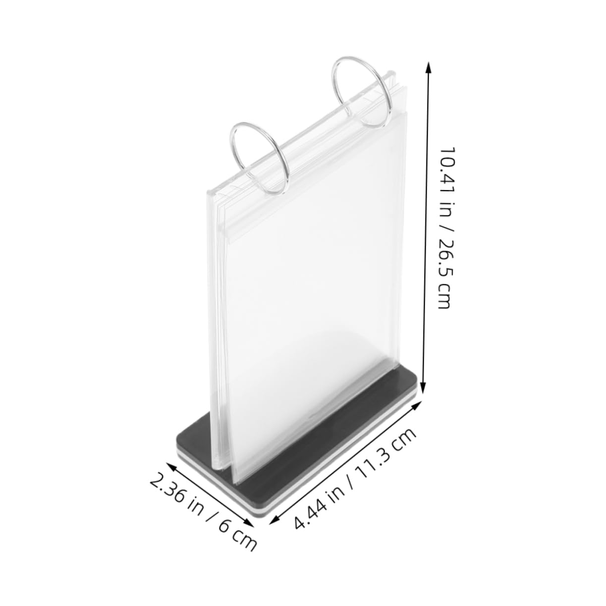 Soporte Abatible para Menú de Mesa 2 Piezas Pvc y Hierro
